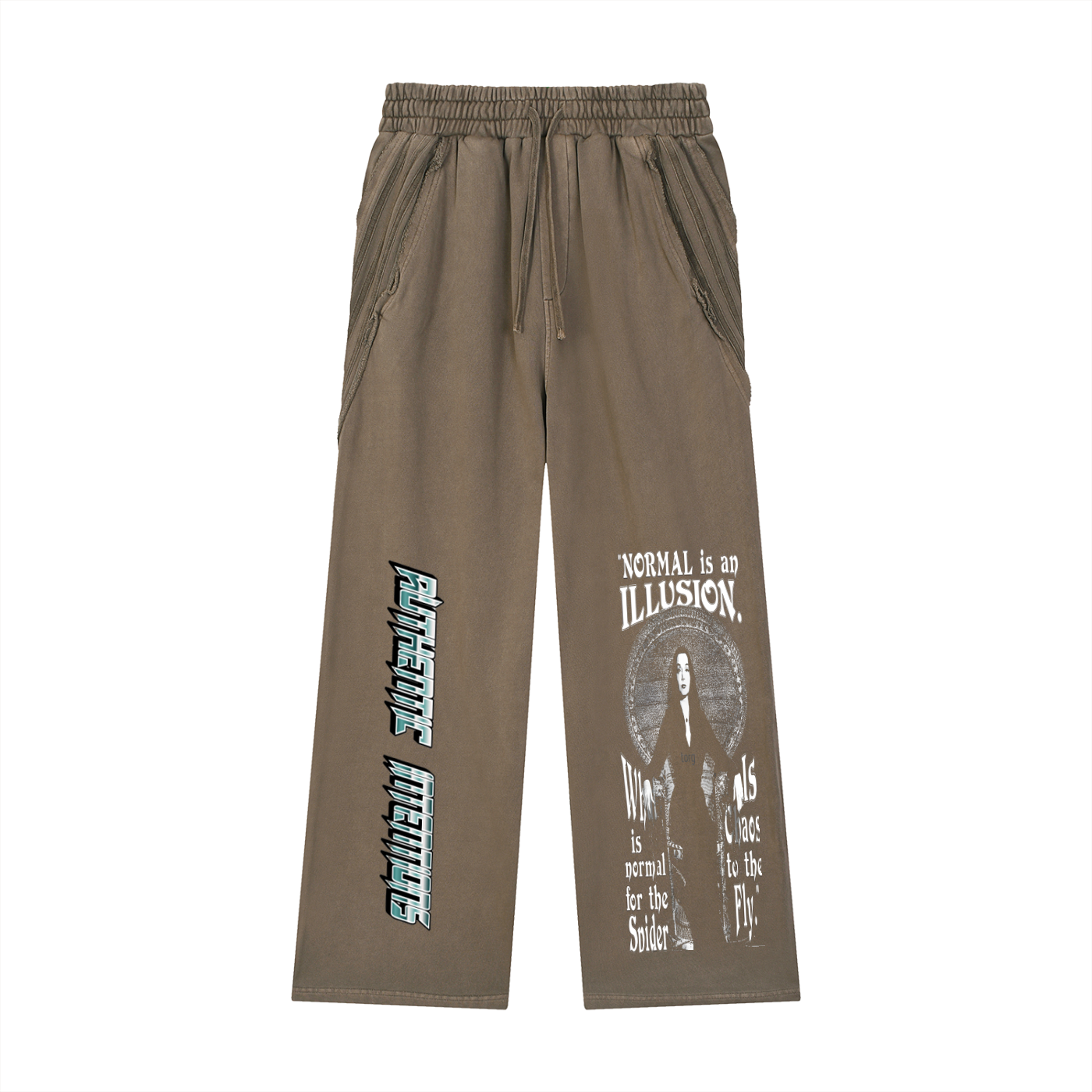 Unisex Snow Washed Tape Raw Edge Sweatpants