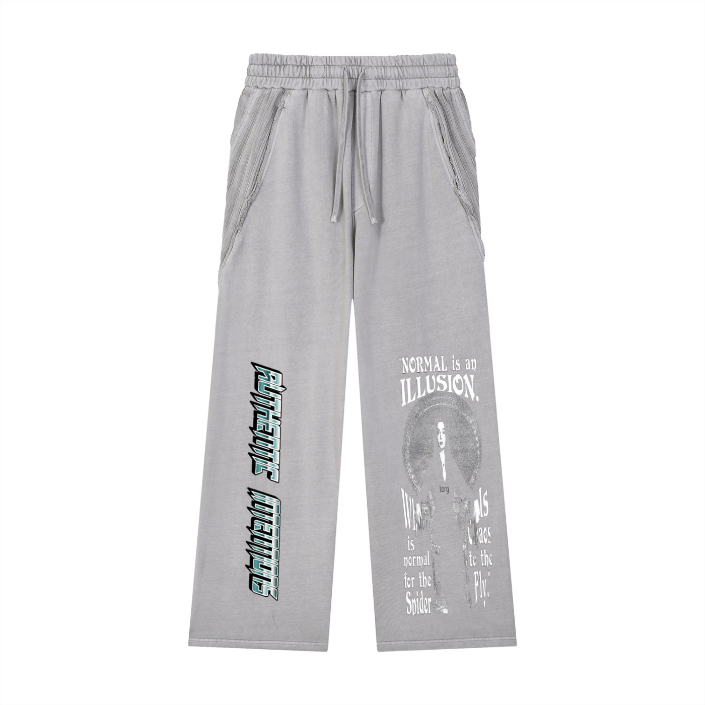 Unisex Snow Washed Tape Raw Edge Sweatpants
