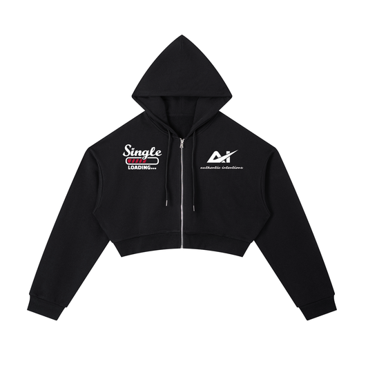 Essential womens Cropped Zip-Up Hoodie