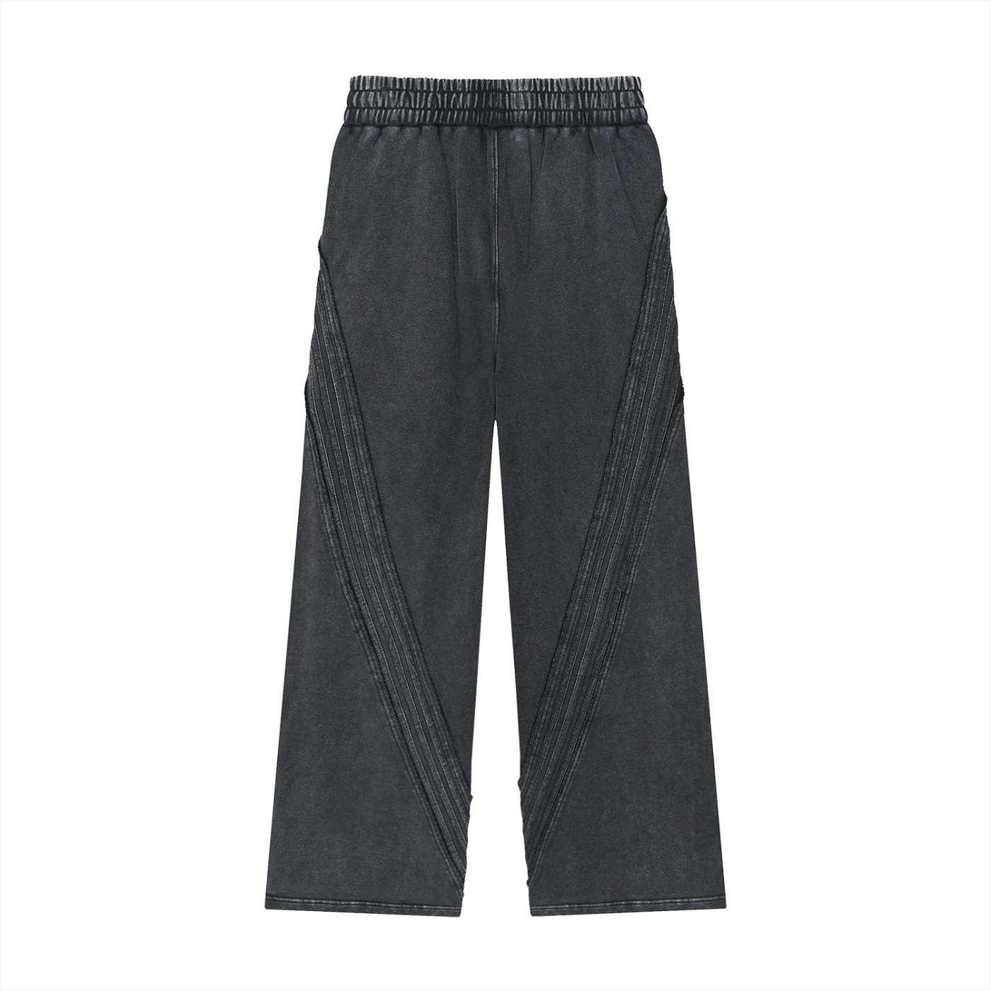 Unisex Snow Washed Tape Raw Edge Sweatpants